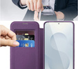 Cu clapetă pentru Samsung Galaxy S25 Edge, RFID Wallet MagSafe CamShield, violet
