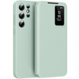 Husă cu clapetă pentru Samsung Galaxy S24 Ultra, Smart View Wallet, verde