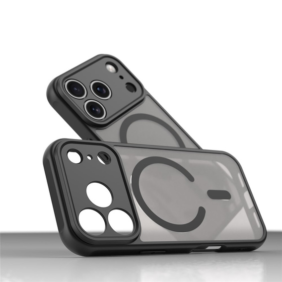 Husă mată pentru iPhone 17 Pro, pentru MagSafe, cu protecție pentru cameră, negru
