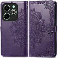 Cu clapetă pentru Infinix Hot 40i, Mandala, violet