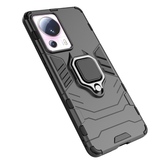 Huse pentru Xiaomi 13 Lite, Kickstand Ring, negru