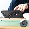 Husă blindată pentru Oppo Reno 13 Pro, CamShield Slide, negru