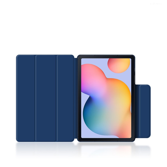 Husă pentru Samsung Galaxy Tab S6 Lite Tri-fold, Magnetic smartcase, albastru închis