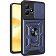 Husă blindată pentru Realme C51, CamShield Slide, albastru