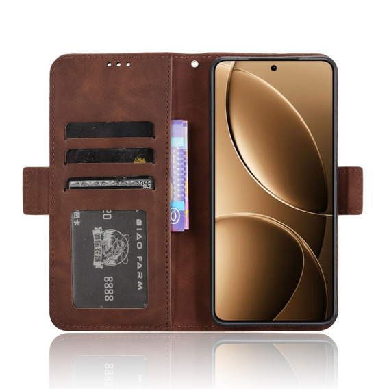 Cu clapetă pentru Xiaomi Poco F7 Ultra, Card Slot, maro