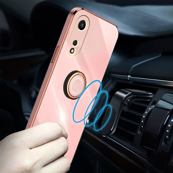Huse pentru Oppo A78 5G, Electro Ring, roz rose gold