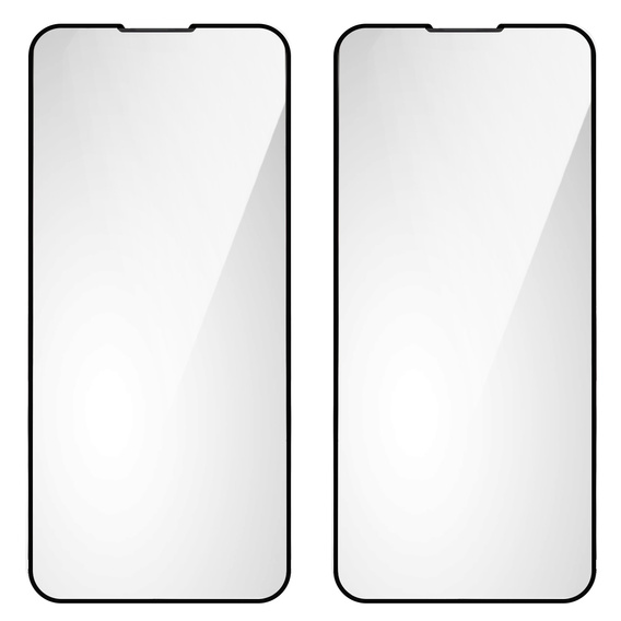 2x sticlă călită pentru iPhone 14, ERBORD 3D pentru întregul display