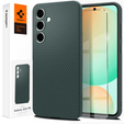 Carcasa Spigen pentru Samsung Galaxy S24 FE, Liquid Air, verde + 9H Tempered Glass