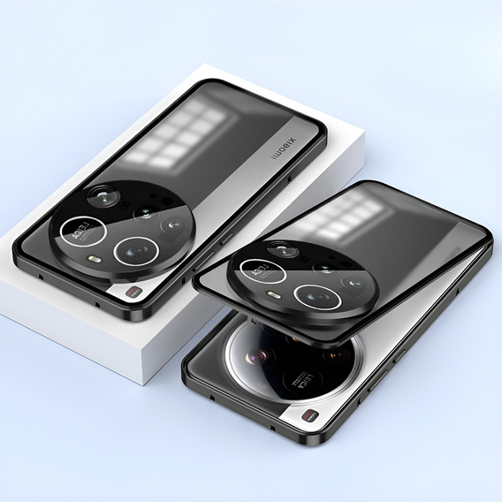 Husa pentru Xiaomi 15 Ultra, Magnetic Dual Glass, negru
