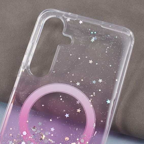 Husă pentru Samsung Galaxy S24, Glittery, pentru MagSafe, roz