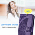 Cu clapetă pentru Motorola Moto G32, Butterfly, violet