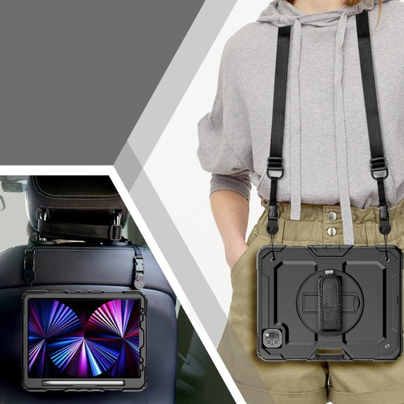 Husa blindată pentru iPad Pro 11" 2022/2021 (4/3 gen.), carcasă de protecție 360 cu slot pentru stylus, albastru