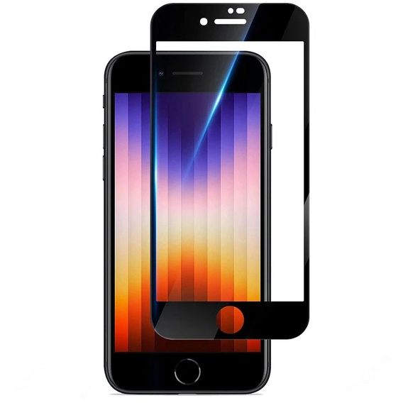 2x sticlă călită pentru iPhone 7/8/SE 2020/SE 2022, ERBORD 3D pentru întregul display