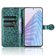 Husa cu clapetă pentru Xiaomi Redmi Note 14 4G, Wallet Rhombus, verde