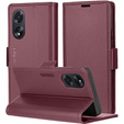 Husă pentru Oppo A60, ERBORD Glossy Litchi, portofel cu clapetă, roșu