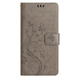 Cu clapetă pentru Samsung Galaxy S23 FE, Butterfly, gri
