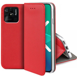 Cu clapetă pentru Xiaomi Redmi 10C, Wallet Smart Magnet, albastru