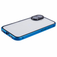 Husa pentru iPhone 16, Magnetic Dual Glass, albastru