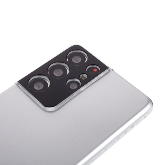 Capac metalic pentru camera foto pentru Samsung Galaxy S21 Ultra, albastru