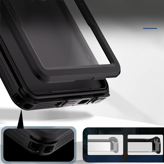 Husă impermeabilă pentru Samsung Galaxy S25 Ultra, Redpepper, pentru MagSafe, negru