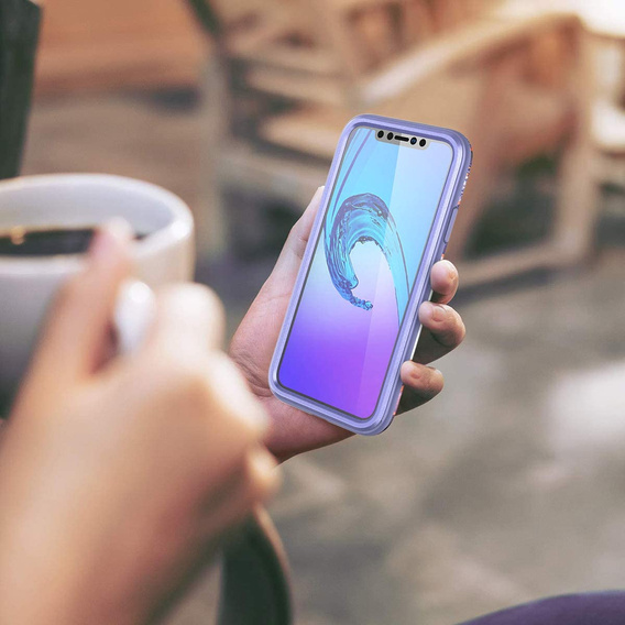 Huse pentru iPhone XR, Suritch Full Body Marble, violet
