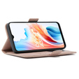 Cu clapetă pentru Oppo A38 4G / Oppo A18 4G, Card Slot, roz