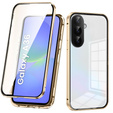 Husa pentru Samsung Galaxy A36, Magnetic Dual Glass, de aur