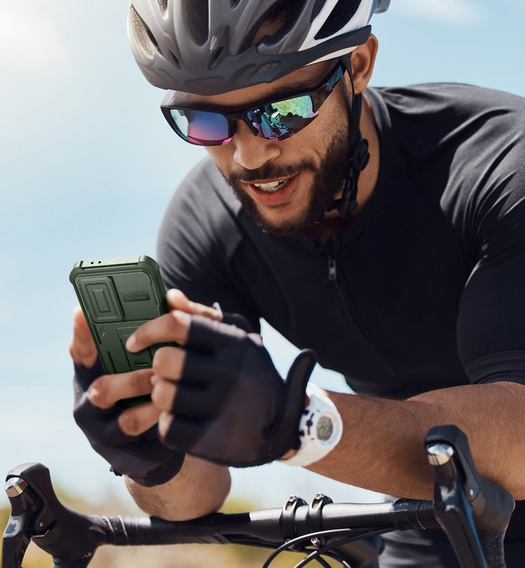 Husă blindată pentru Samsung Galaxy A36 5G, Dexnor Full Body (Two Frames), verde