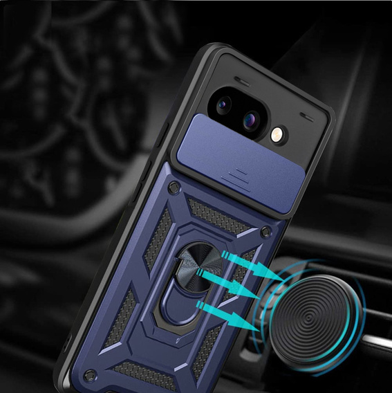 Husă blindată pentru Google Pixel 9A, CamShield Slide, albastru