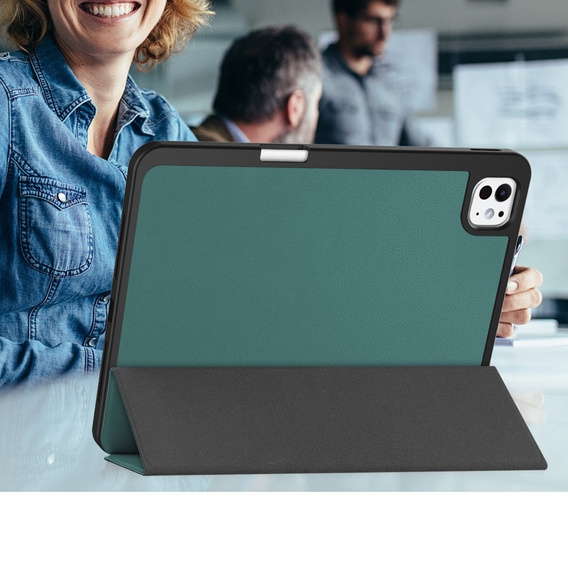 Husă pentru iPad Pro 11" 2024 (5 gen.), Smartcase cu spațiu pentru stylus, verde
