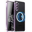 Carcasă de protecție pentru camera foto pentru Samsung Galaxy S23 Plus, CamShield MagSafe, transparent / violet