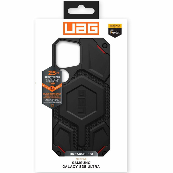 Carcasă Urban Armor Gear pentru Galaxy S25 Ultra, Monarch Pro MagSafe, negru