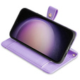 Cu clapetă pentru Samsung Galaxy M34, Wallet Zipper Pocket, violet
