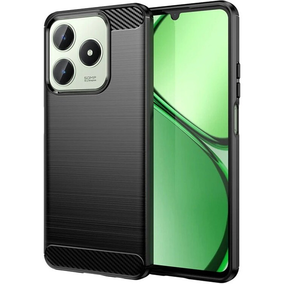 Huse pentru Realme C61, Carbon, negru