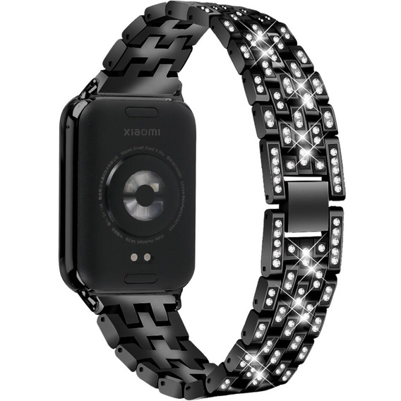 Brățară cu diamante pentru Xiaomi Smart Band 8 Pro, negru