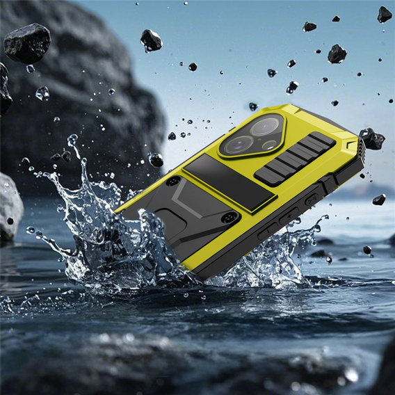 Husă R-JUST cu suport și sticlă încorporată pentru iPhone 17