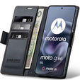 ERBORD Portofel Litchi lucios cu clapetă pentru Motorola Moto G86 5G / G86 Power 5G