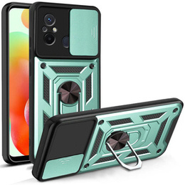 Husă blindată pentru Xiaomi Redmi 12C, CamShield Slide, verde