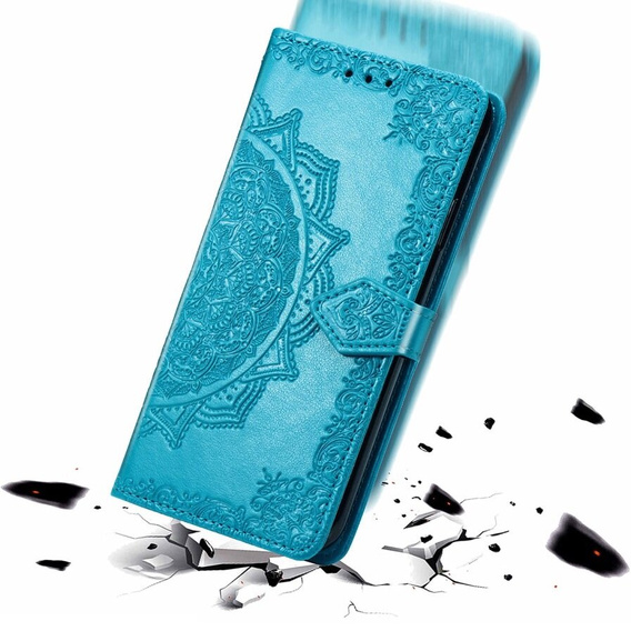 Cu clapetă pentru Infinix Hot 40i, Mandala, albastru