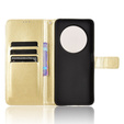 Cu clapetă pentru Xiaomi Redmi 14C / Xiaomi Poco C75, Crazy Horse Wallet, de aur