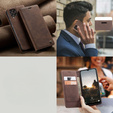 Husa CASEME pentru Samsung Galaxy M33 5G, Leather Wallet Case, maro