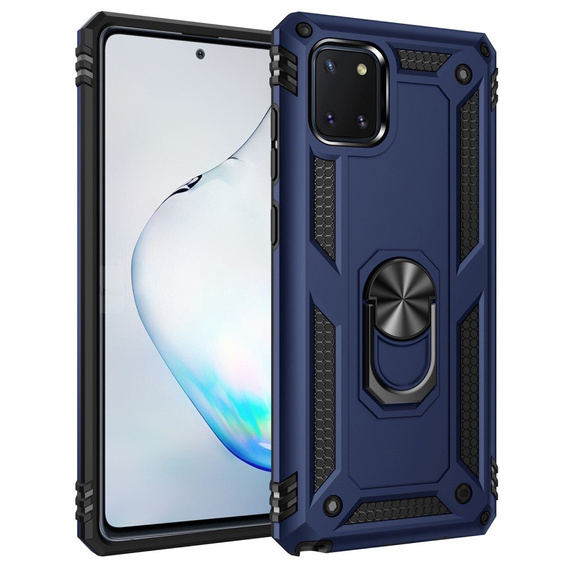 Husă blindată pentru Samsung Galaxy Note 10 Lite, Nox Case Ring, albastru