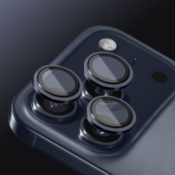2x ERBORD OPTIK Pro sticlă călită pentru iPhone 16 Pro / 16 Pro Max camera foto, negru