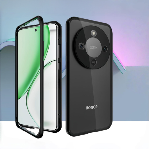 Husă magnetică dublă din sticlă pentru Honor Magic 8 Lite