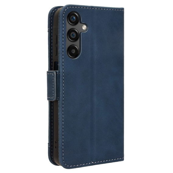 Cu clapetă pentru Samsung Galaxy M35, Card Slot, albastru închis