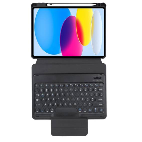 Husă pentru tastatură pentru iPad 11" 2025 A16 (11 gen.) / iPad 10.9" 2022 (10 gen.), Rotary 360° Leather, negru