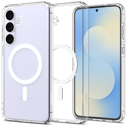 Carcasă Spigen Ultra Hybrid MagSafe pentru Samsung Galaxy S25 Ultra, transparentă / albă
