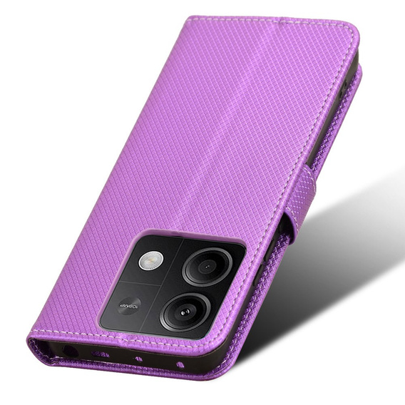 Cu clapetă pentru Xiaomi Redmi Note 13 5G, Wallet Smart Magnet, violet