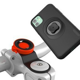 Suport pentru ghidon de bicicletă + husă de protecție pentru iPhone 11 (6.1") – cu sistem de blocare rotativ
