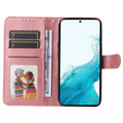 Cu clapetă pentru Samsung Galaxy A34 5G, Leather Wallet, roz rose gold